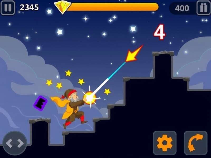 Meteor Dash Wizard gameplay screenshot